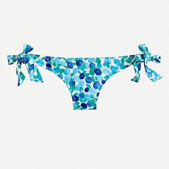 J Crew Eco ruched french bikini top in blueberry floral Size XXL - Picture 4 of 8